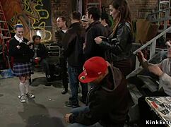 Preachers teen gets group fucked in public.