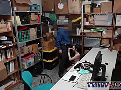 Blonde cop lays down the law on the thief