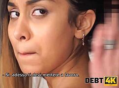 Debt4k Clever Russian Girl Roxy Lips Starts Sex to Delay Debt