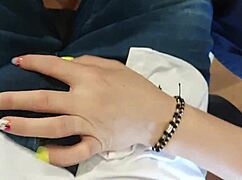 handjob in classroom leads to huge cumshot on pussy!