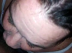 mature mom gives sloppy blowjob to young big black cock