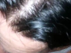 mature mom gives sloppy blowjob to young big black cock