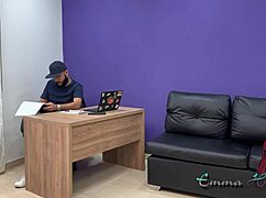 Colombian Teen Lets Boss Fuck Her Riding Monster Cock To Leave Office Early