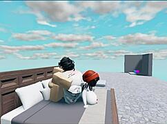 This whore fucked a huge white boy in a roblox collab