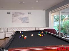 Bombastic Secretary Plays Billiard With Bosses In Hardcore 3some Double Penetration