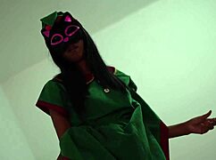 Delicious sexy brunette latina flashes ass in intense ebony fantasy, young exhibitionist eager