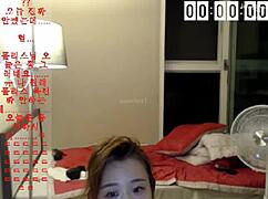 bagel soo teases with asian korean striptease, clothes ripped for sexy contrast