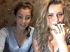 girls cam with cigarette smoke