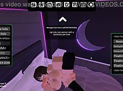 Ayumu Kasuga masturbates, then gets fucked by floating cocks in Roblox.