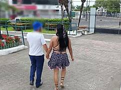 Beautiful Slut Waits for Boyfriend at Mall, Stranger Invites Her Home for Passionate Doggystyle Fucking with Big Cock!