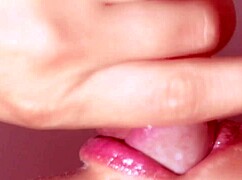 I watch my Japanese wife give a close-up blowjob and swallow cum passionately