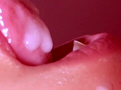 I watch my Japanese wife give a close-up blowjob and swallow cum passionately