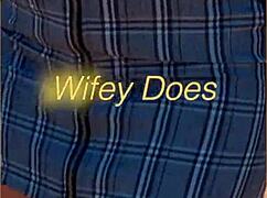 Look at this milf showing her shaved pussy in public under her skirt