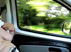 Feeling Free Going Down The Road With Tits Out