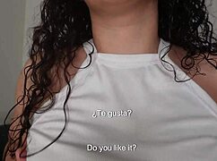 18 year old girl gives jerk off instructions with big natural tits!