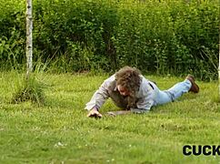 Husband, watch your European wife with big tits get cucked by old Brazilian?