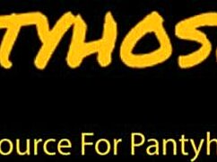 pov of horny mature stella in black pantyhose on her knees sucking my huge cock