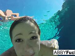 Behind scenes underwater with Abigail Mac & Romi