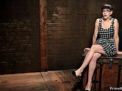 lezdom toying ebony and brunette with bondage 😈