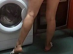 I find my mother-in-law in the kitchen and fuck her