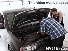 i stopped by my neighbor's to fix my car and he pounded my wet cunt with his huge cock