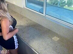 Intense pleasure in kitchen sex, pounded deliciously, creampied ass