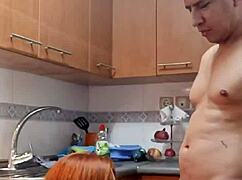 I find my mother-in-law in the kitchen and fuck her