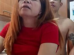 I find my mother-in-law in the kitchen and fuck her