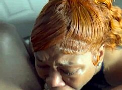 Sexy stripper in lingerie feels deep emotions as big black cock creampies her wet pussy