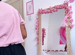 Chubby girl farts as she prepares for her date