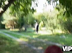 vip4k sexy redhead miss olivia showed her red lingerie and fucked in public in front of her bf