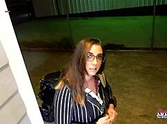 Cute brunette celeste finger fucks her twat and gets her wet pussy fucked