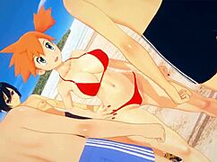 Misty Gets Triple Penetration on Beach