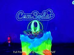 jewelz blu body paint and masturbation show
