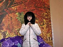 Milf In Down Coat Sucks Big Dildo In Various Positions Amateur Fetish