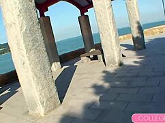 Chisa Miyamae's public blowjob leads to bedroom creampie.