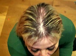 kiwi milf tries on clothes at the mall with a drink