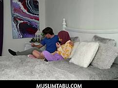 Hijab babe audrey royal fucks boyfriend tyler on dining table