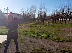 A good day for squirting in the public park