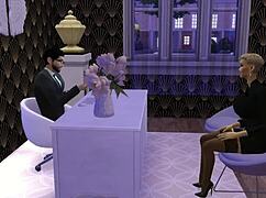 simporn 4 mortimer fucks horny gilf at the office, bella catches them