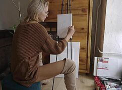 painting a suggestive pussy flower design