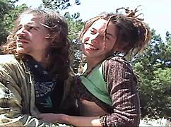 Me and horny grunge couple screwed in park