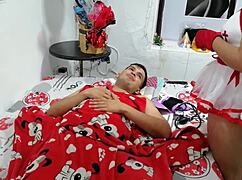 hard fucking the stepmom's nurse till cum in mouth