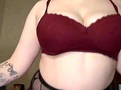 striptease and bbc dildo fuck with big natural tits