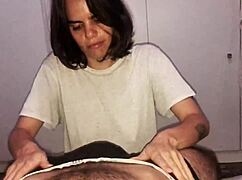 Intense Midnight Blowjob with Big Cock Deepthroat Gagging and Choking