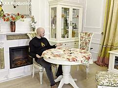 3 friends gangbang fucked russian bitch monika fox during break in lotto game with double penetration anal deepthroat and facial