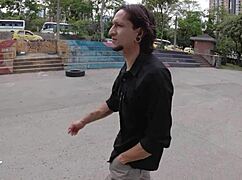 Finding a Girl on the Train Station to Record - Fake Agent