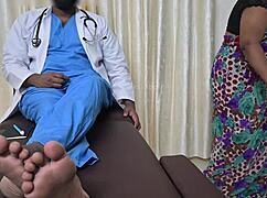 indian doctor receives handjob from maid in hospital.
