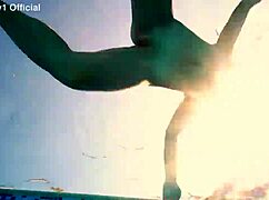 Mona Blue fucks her stepbrother in the pool.