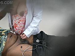 lady doctor having intense fun with patient in hospital, big tits and ass involved